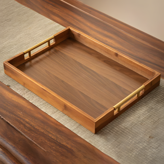 Wooden Tray Set 3 Pcs
